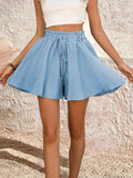 Women's Summer Solid Color Shorts Pantskirt